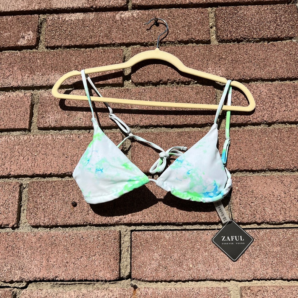 Tie Dye Print Bikini Top & Bottom